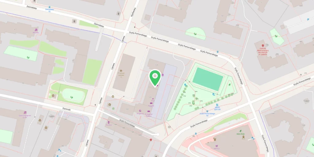 Mapa dojazdu do sklepu medycznego OrtoVita, ul. Gryfa Pomorskiego 52U/1, Gdynia